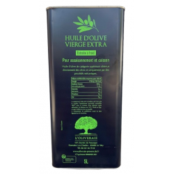 Huile d'olive fruitée vierge extra 5 litres