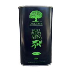 Huile d'olive fruitée vierge extra 0,5 litre