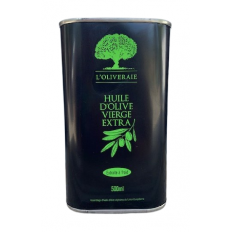 Huile d'olive fruitée vierge extra 0,5 litre