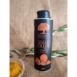 Huile d'olive aromatisée saveur Curry / Coco
