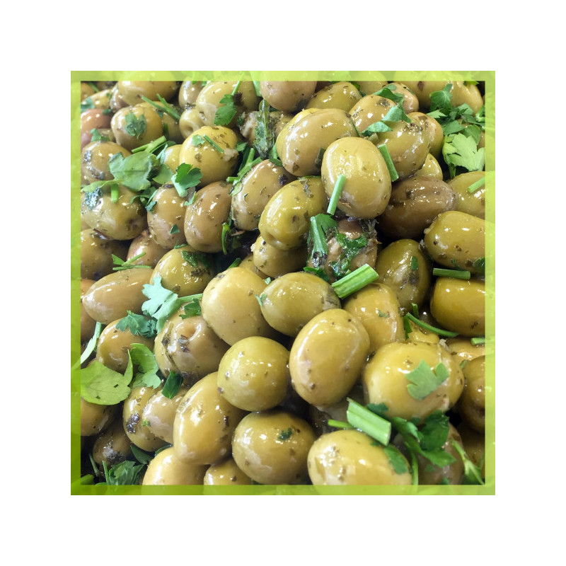 Olives vertes ail et persil  - 250 g