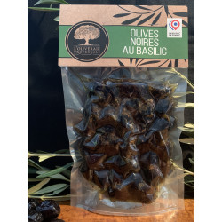 Olives noires au basilic - 250 g