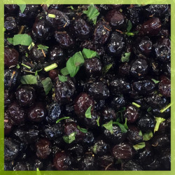 Olives noires au basilic - 250 g