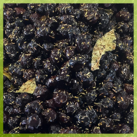 Olives noires aux herbes - 250 g