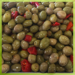 Olives vertes pimentées -...