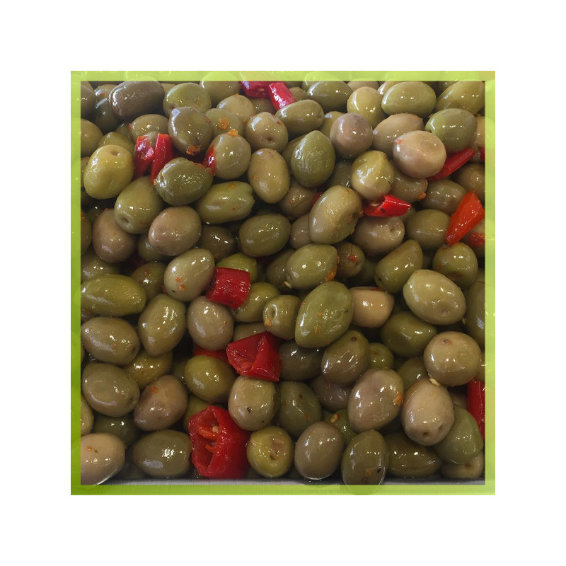 Olives vertes pimentées - 250 g